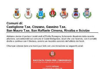 Raccolta fondi per emergenza Emilia Romagna